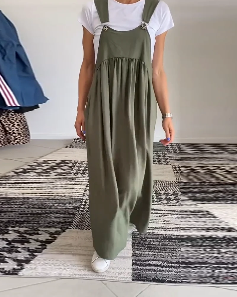 Alice | Vestido casual com alças de cor sólida - Image 7