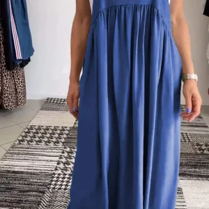 Alice | Vestido casual com alças de cor sólida